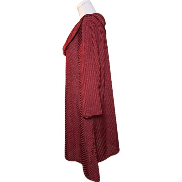 Women's NYGARD Deep Red 3/4 Sleeve Loose Cowl Neck Tunic, Size 2X - Picture 2 of 7